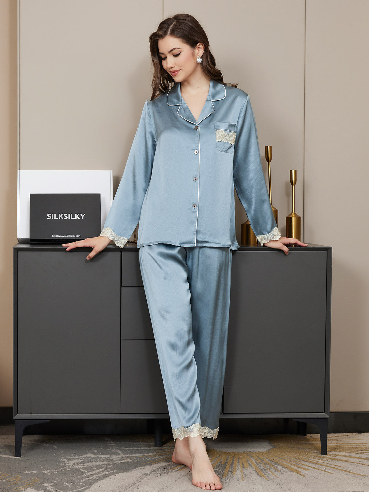 Elysian Nightwear | Lyxigt pyjamasset i 2 delar för kvinnor