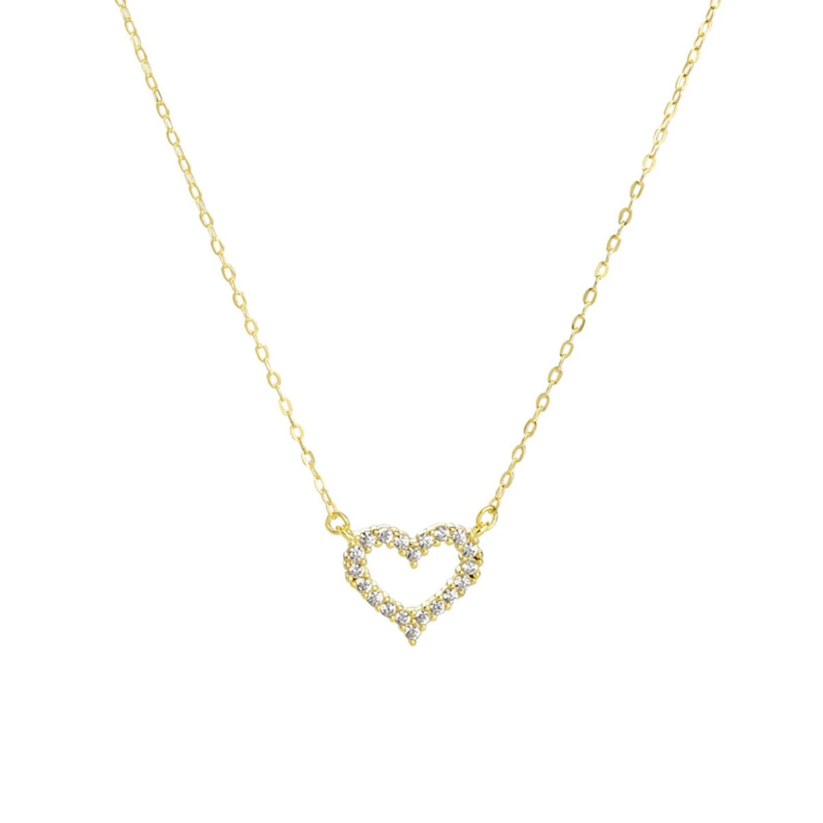 Golden Heart | Hjärtformad Halsband i Guldfinish