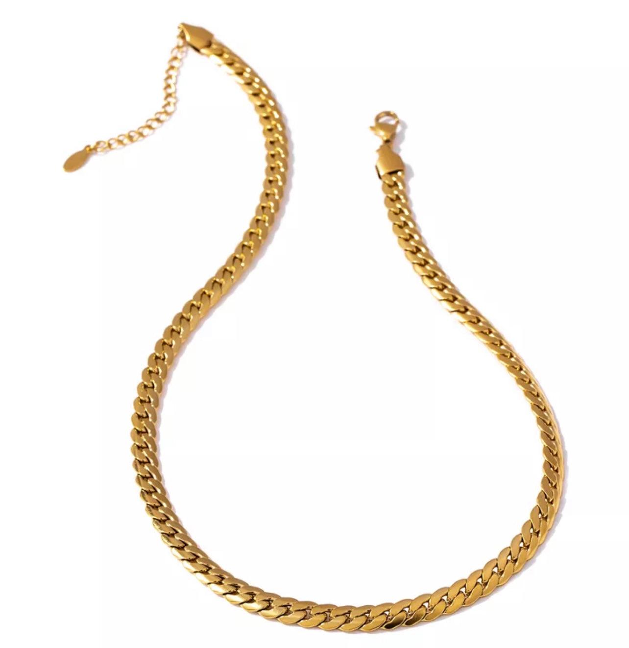 Luna | Elegant Cuban Link Kedja i Guld