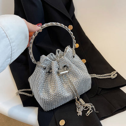 STYLA | Strass Handväska - Högkvalitativ Design med Strass och Polyester - Perfekt för Accessoarer