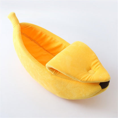 BANANA-BED | Lekfull & Bekväm Hundsäng för Små Furry Vänner